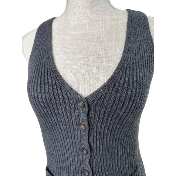 Brandy Melville Womens Ribbed Knit Button-Up Vest S - Picture 2 of 10